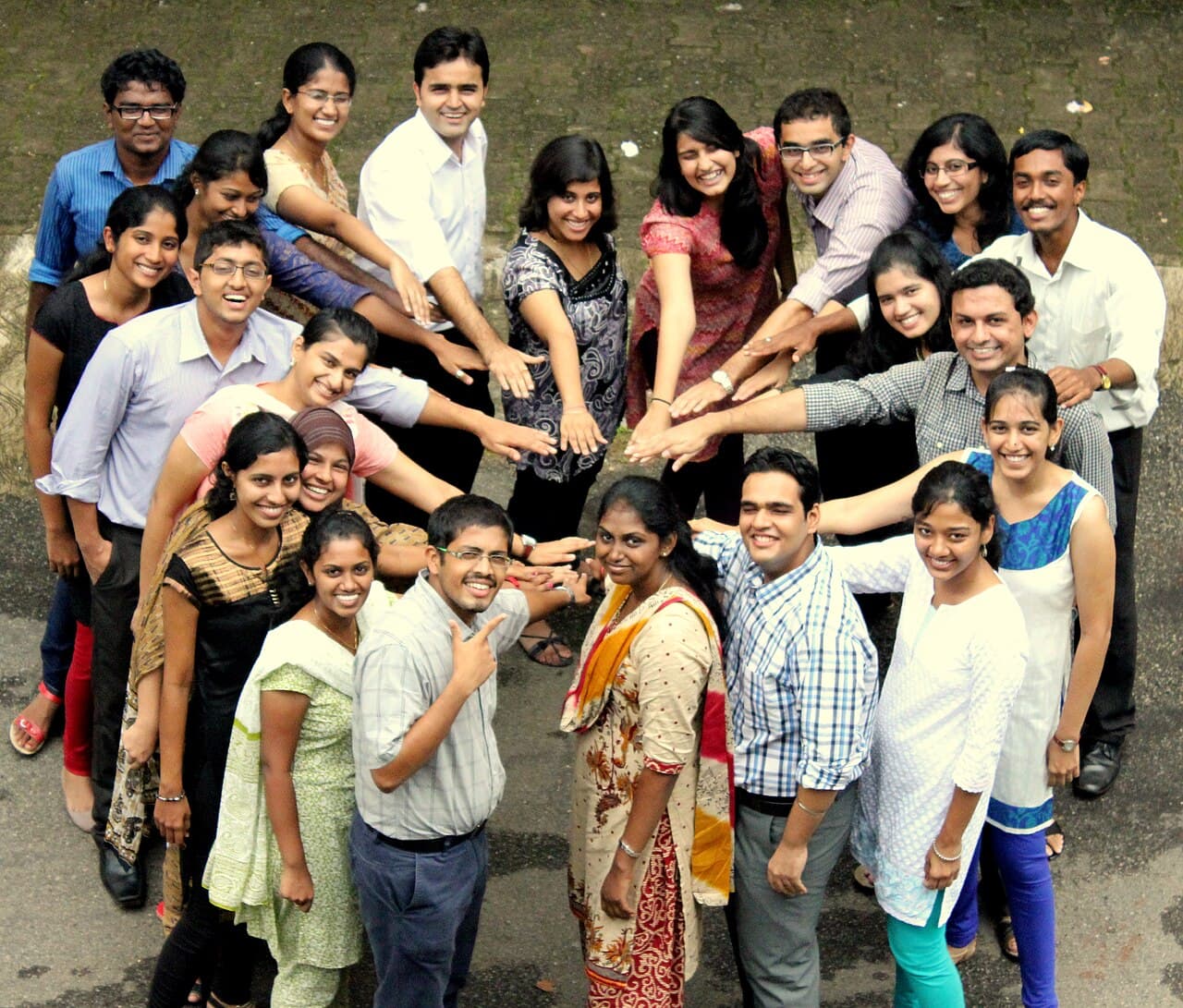 A group of MBBS students standing together